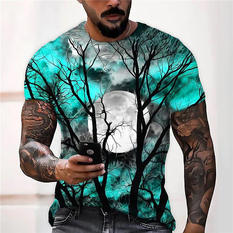 Men's Casual Short Sleeve Digital T-Shirt