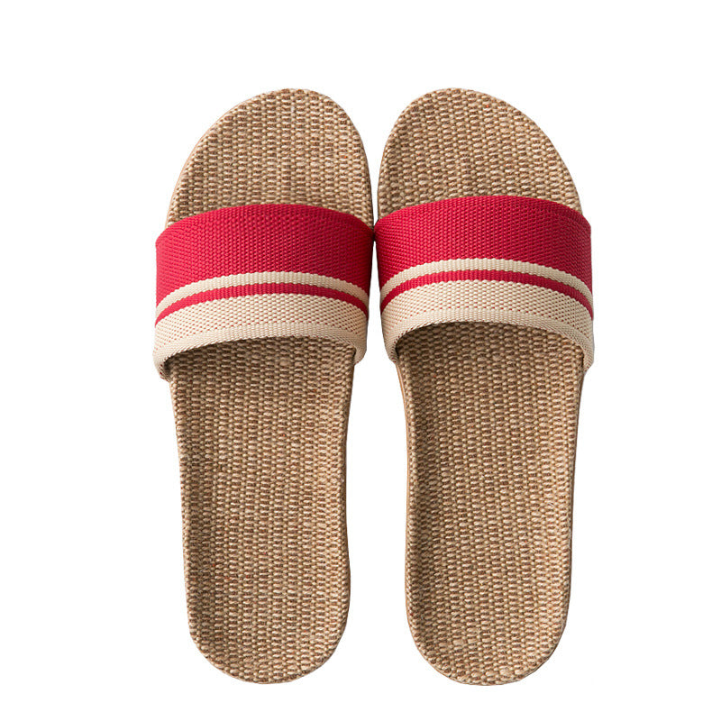 Linen Sandals And Slippers Women Summer Indoor Non-slip