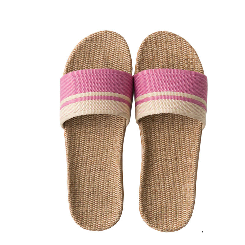 Linen Sandals And Slippers Women Summer Indoor Non-slip