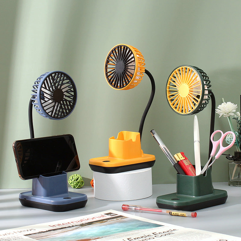 New Simple USB Charging Fan Desktop Pen Holder