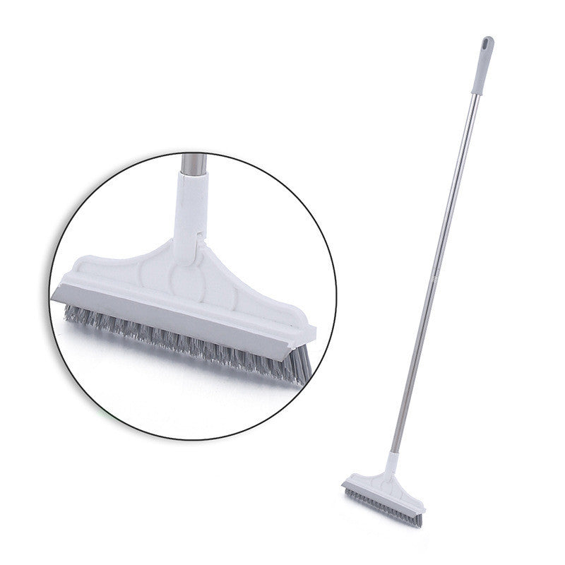 Floor Gap Cleaning Bristles Brush V-broom Rubber Wiper Glass Bathroom Toilet Tile Water Drying