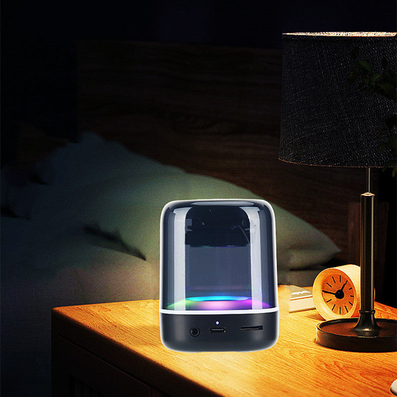 Bluetooth Wireless Portable Luminous Transparent Bedside Lamp Speaker