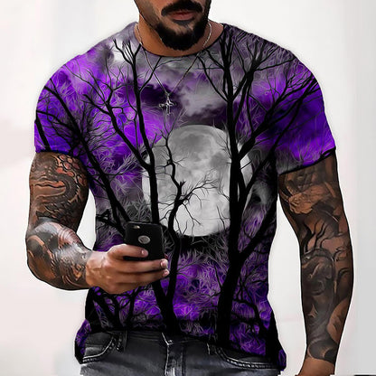 Men's Casual Short Sleeve Digital T-Shirt