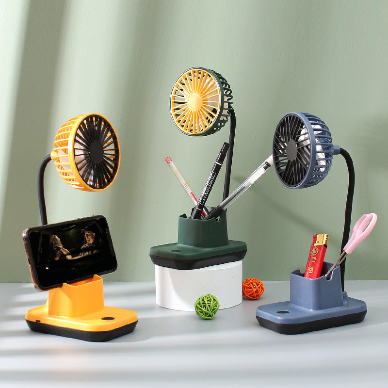 New Simple USB Charging Fan Desktop Pen Holder