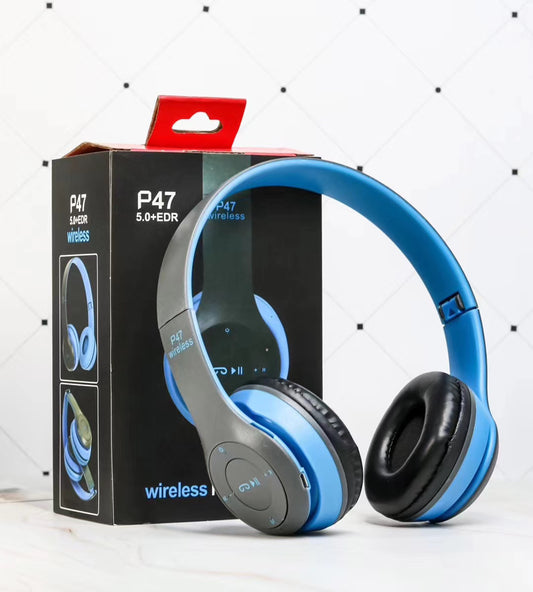 Wireless Headset Foldable Stereo Bass Bluetooth Headphones for kids with Mic