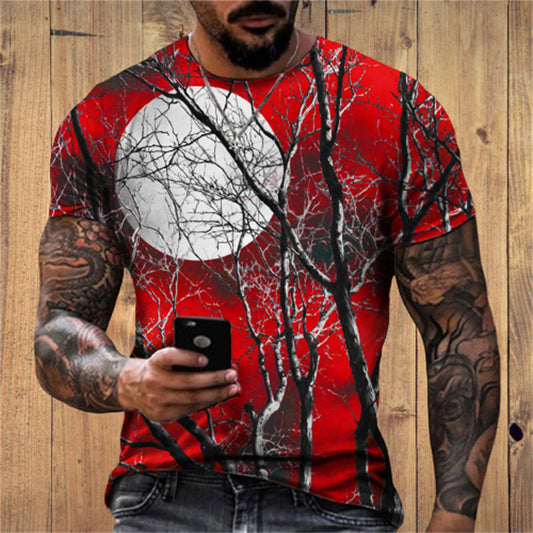 Men's Casual Short Sleeve Digital T-Shirt