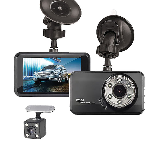 Driving Recorder dual-lens dvr car USB monitoring HD reversing image